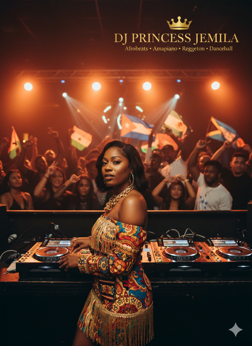 DJ Princess Jemila - Afro-Latino Female DJ | Afrobeats, Amapiano, Reggaeton & Dancehall