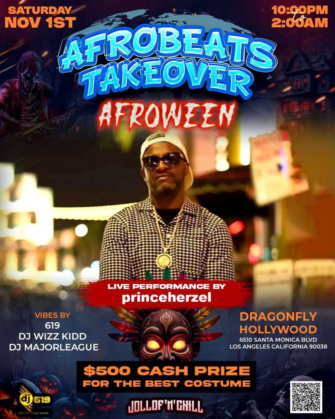Afrobeats Takeover: Afroween ft. Prince Herzel Live | Halloween Costume Party