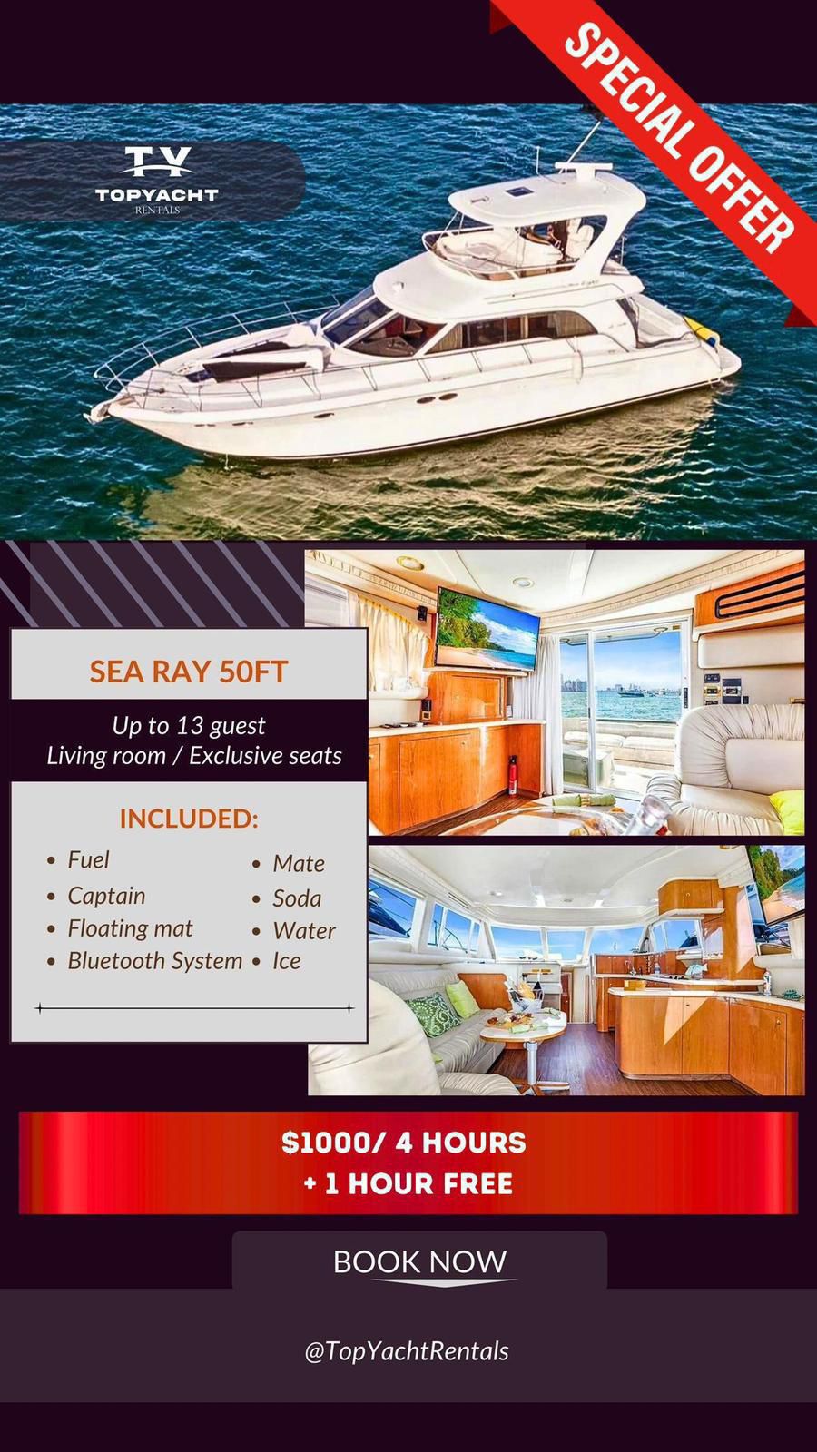 Luxury Yacht Rentals Miami - TopYacht Rentals | Book Private Yacht Charters