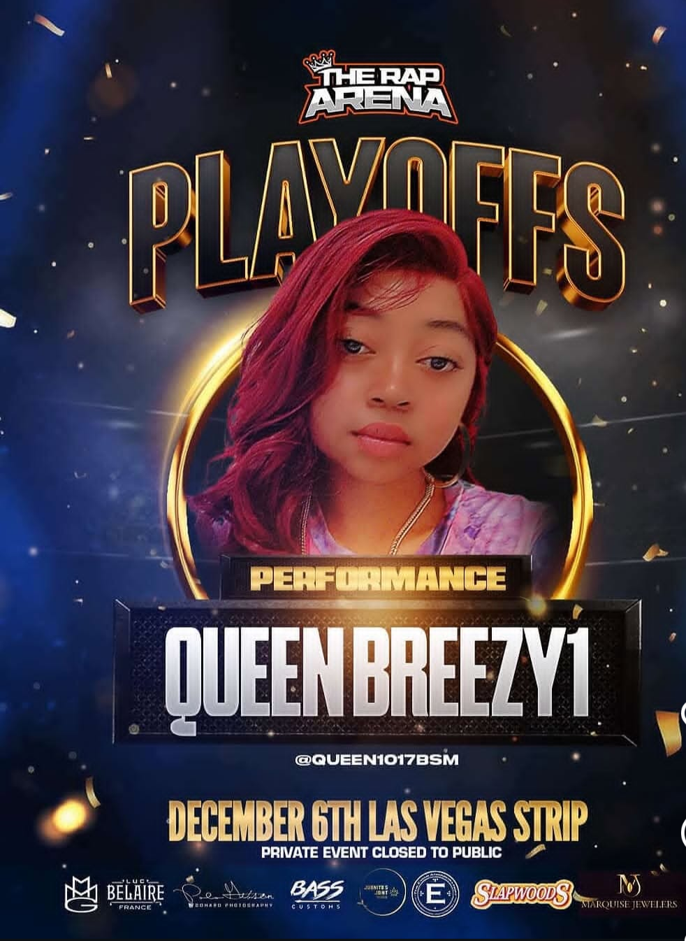 The Rap Arena Playoffs ft. Queen Breezy1 Performance | Las Vegas Private Event